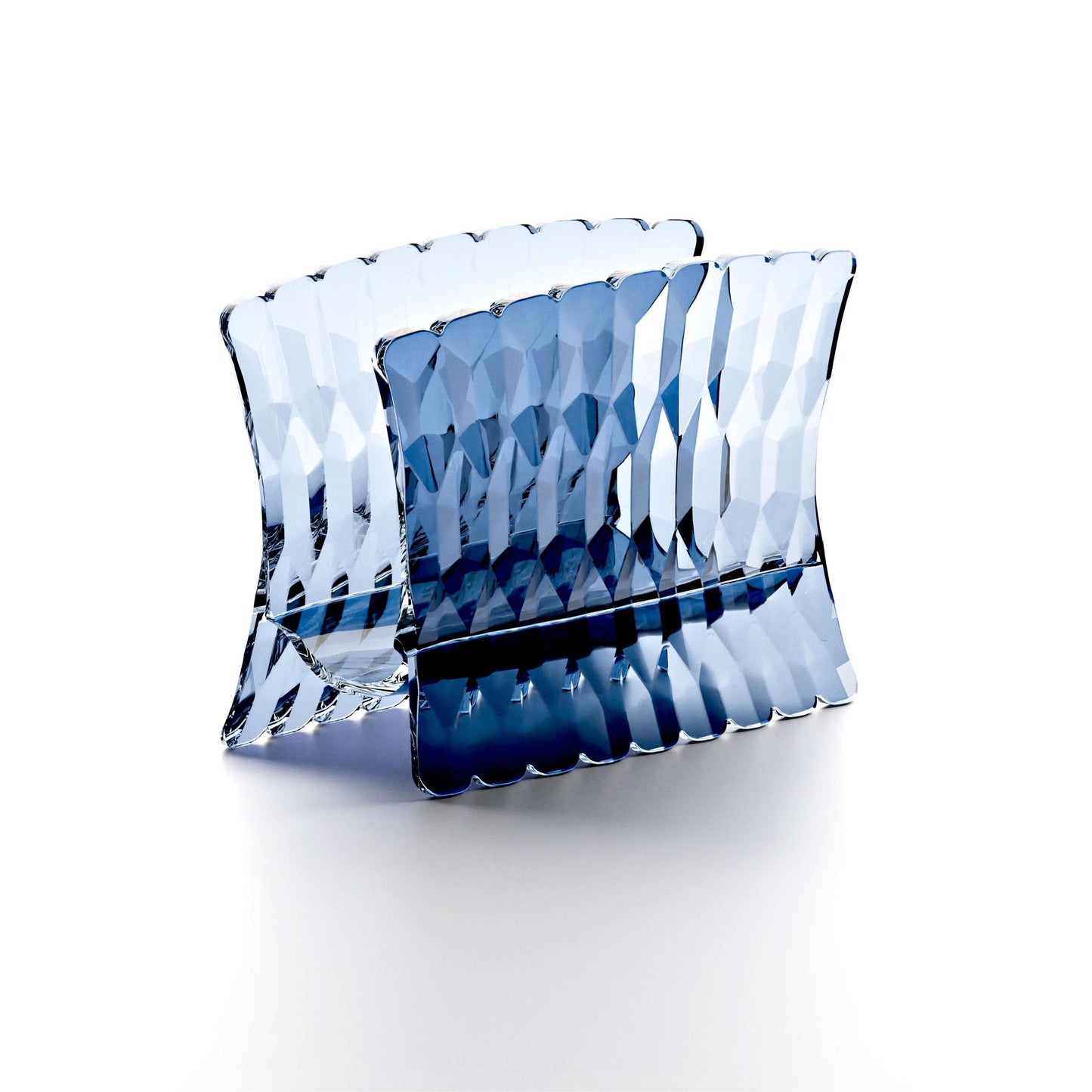 'VANITY' Table Napkin Holder Denim Blue
