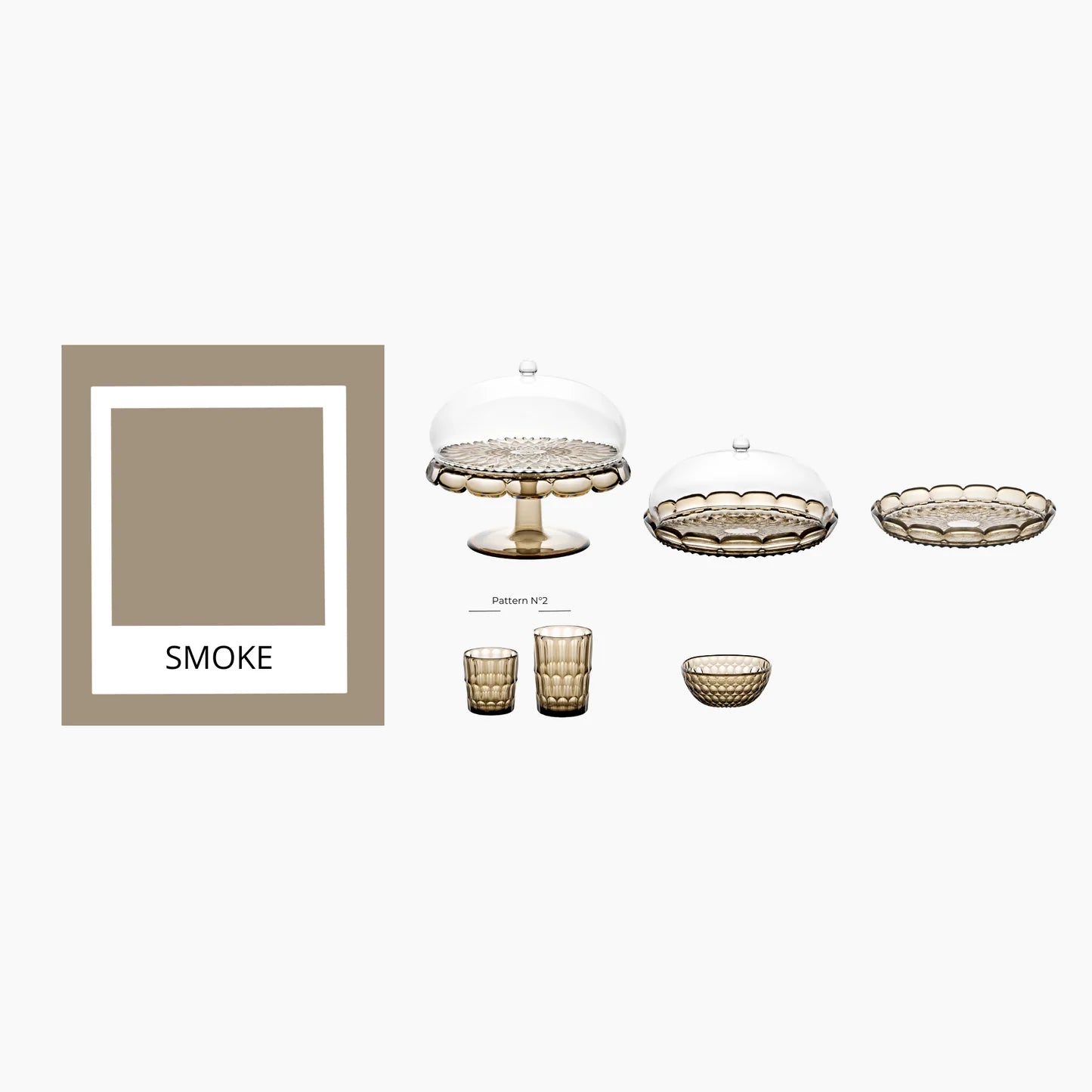 'VANITY' Cake Serving Set Smoke