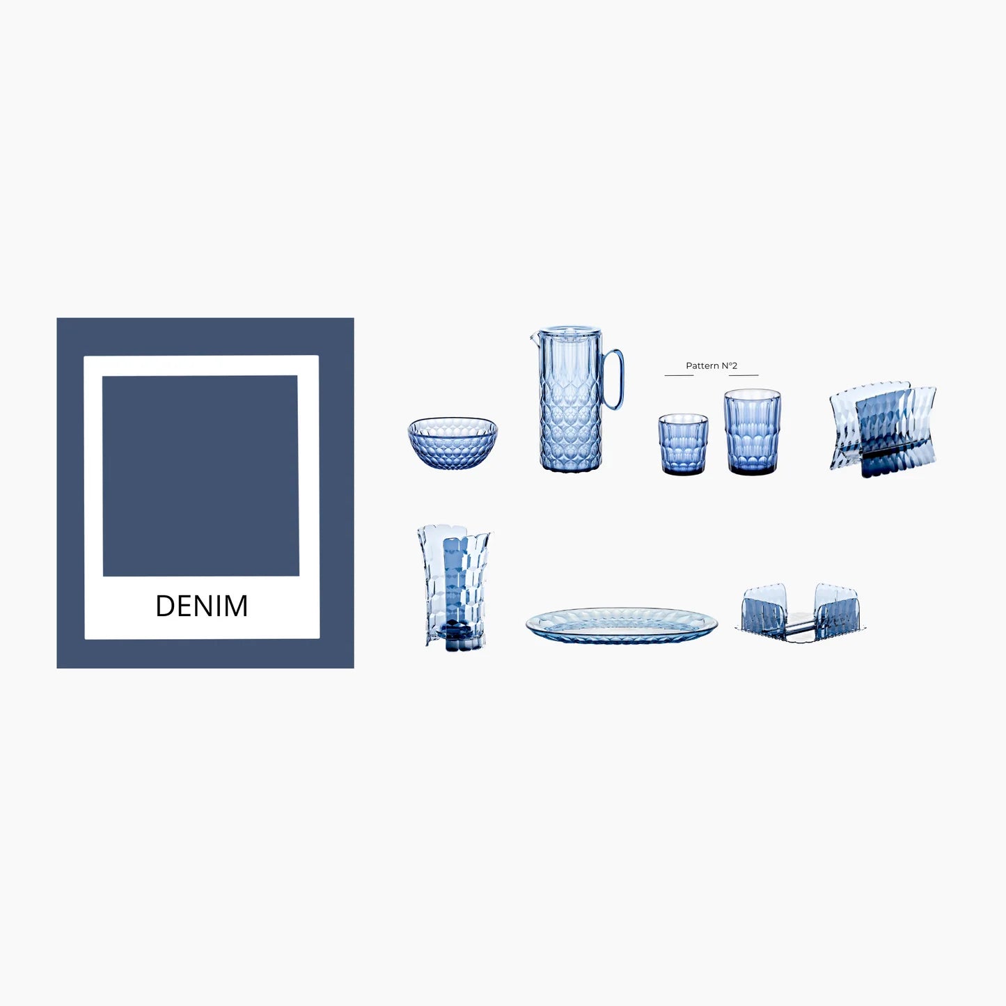 'VANITY' Pitcher & Lid Denim Blue