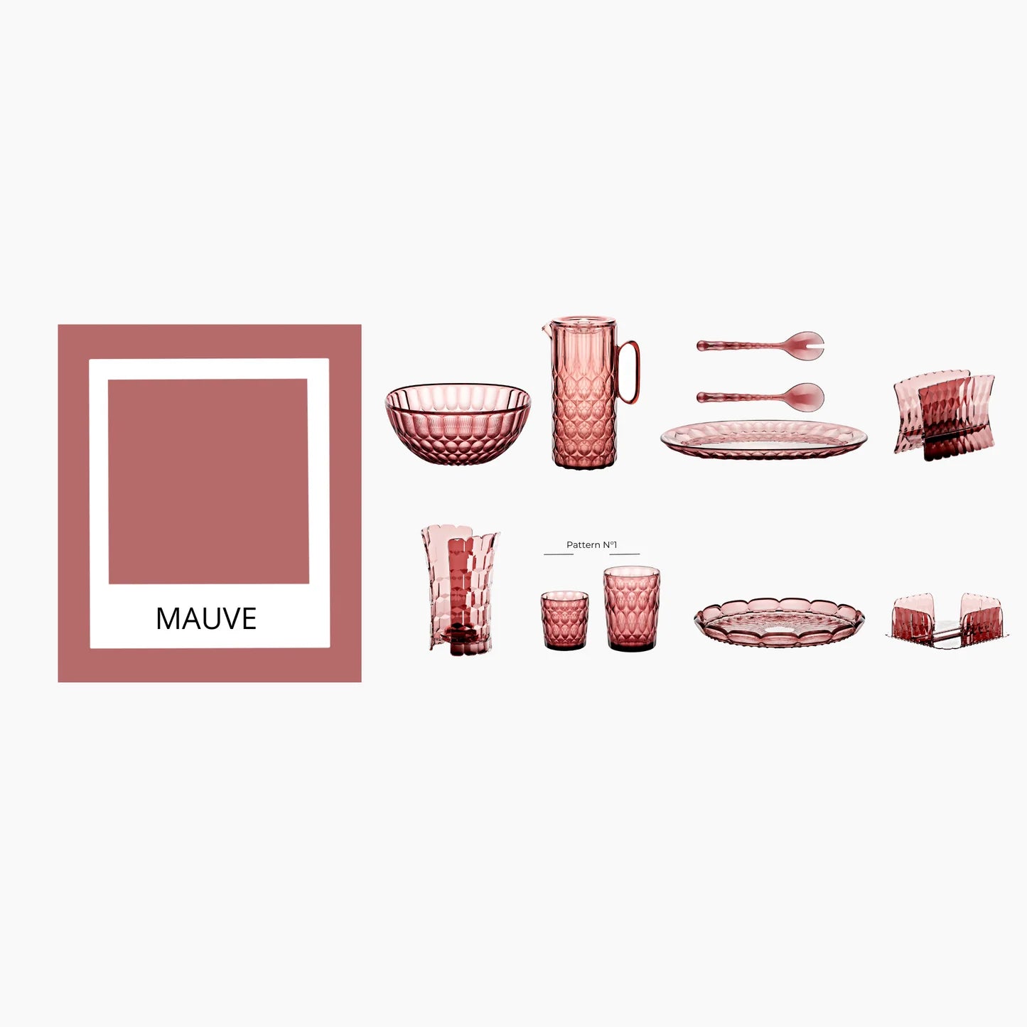 'VANITY' Horizontal Napkin Holder Mauve